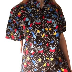 Vintage 80’s button funky shirt